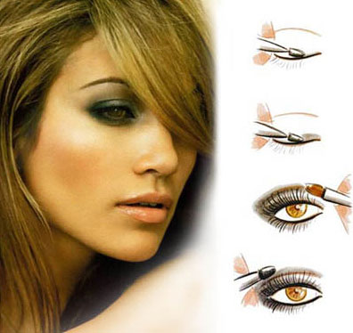 For smoky eyes, make up stylists usually use brown, black and grey, 