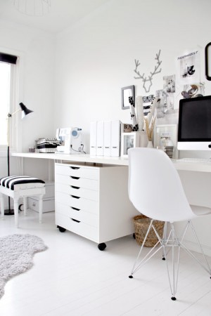 Black White Home Office black-white-home-office