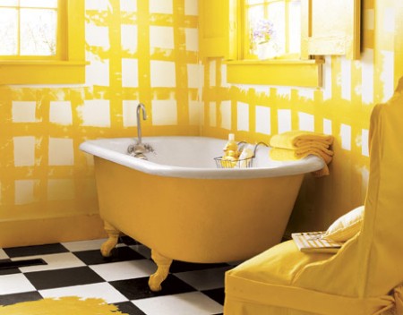 yellow bathroom