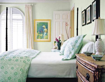 green bedroom