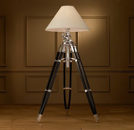 tri pod floor lamps royal marine restoration hardware